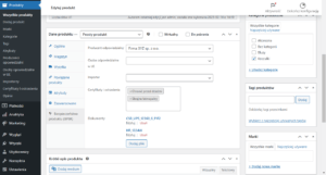 Przypisywanie informacji do produktu